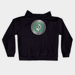 Clan Kennedy Crest & Tartan Knot Kids Hoodie